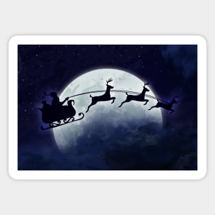 Christmas Art - Santa & Reindeer Sticker